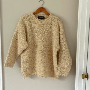 Vintage Glenenden boucle alpaca wool crew neck knit Size Large Fisherman Coastal